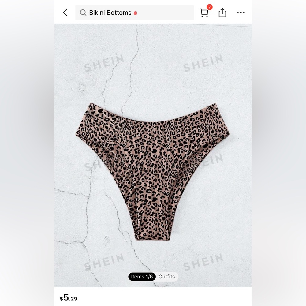 SHEIN Leopard Print Bikini Bottoms